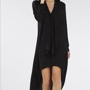 BCBG high low long sleeve formal dress
